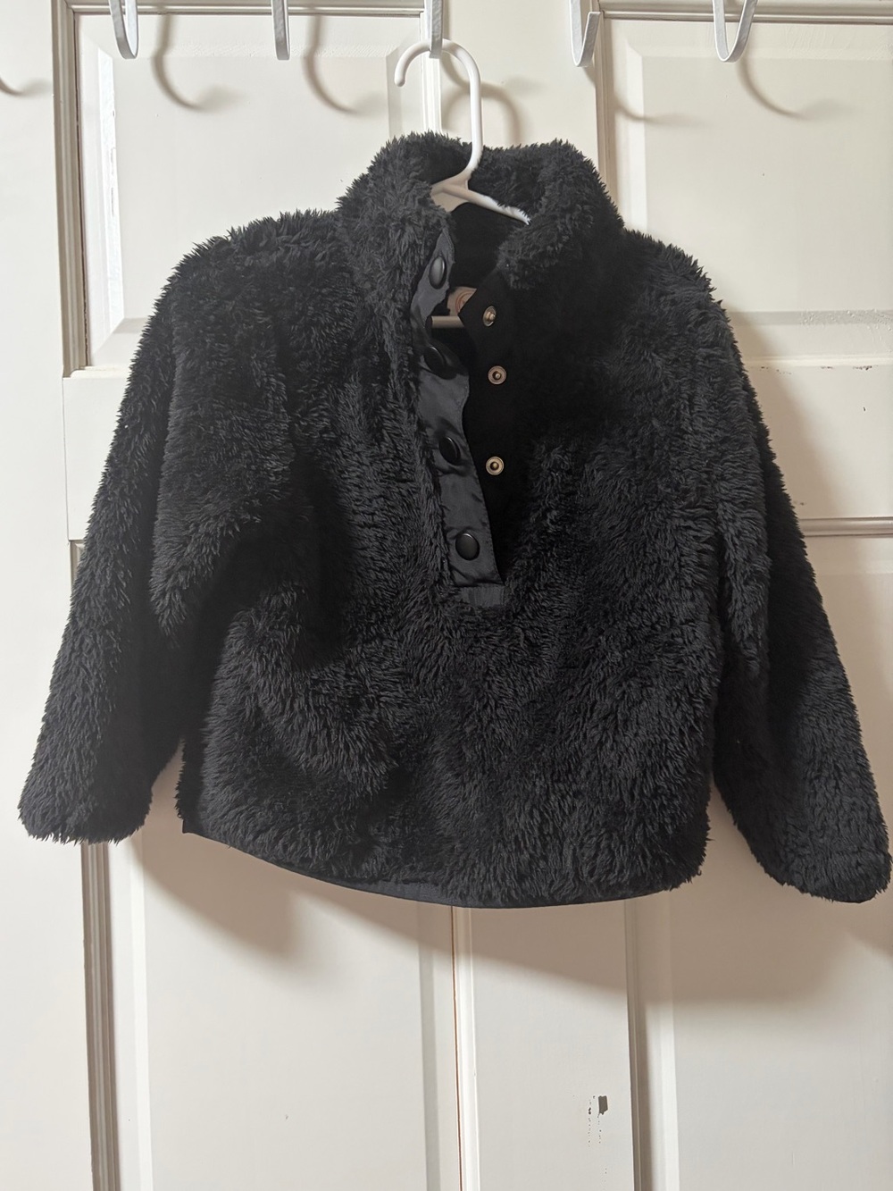 wonder nation Black Plush Snap-Front Jacket